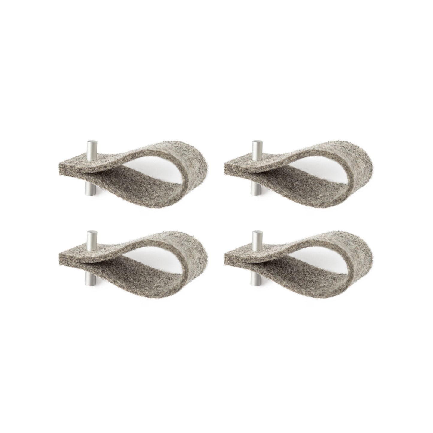 Felt napkin rings | set of 4 | gray