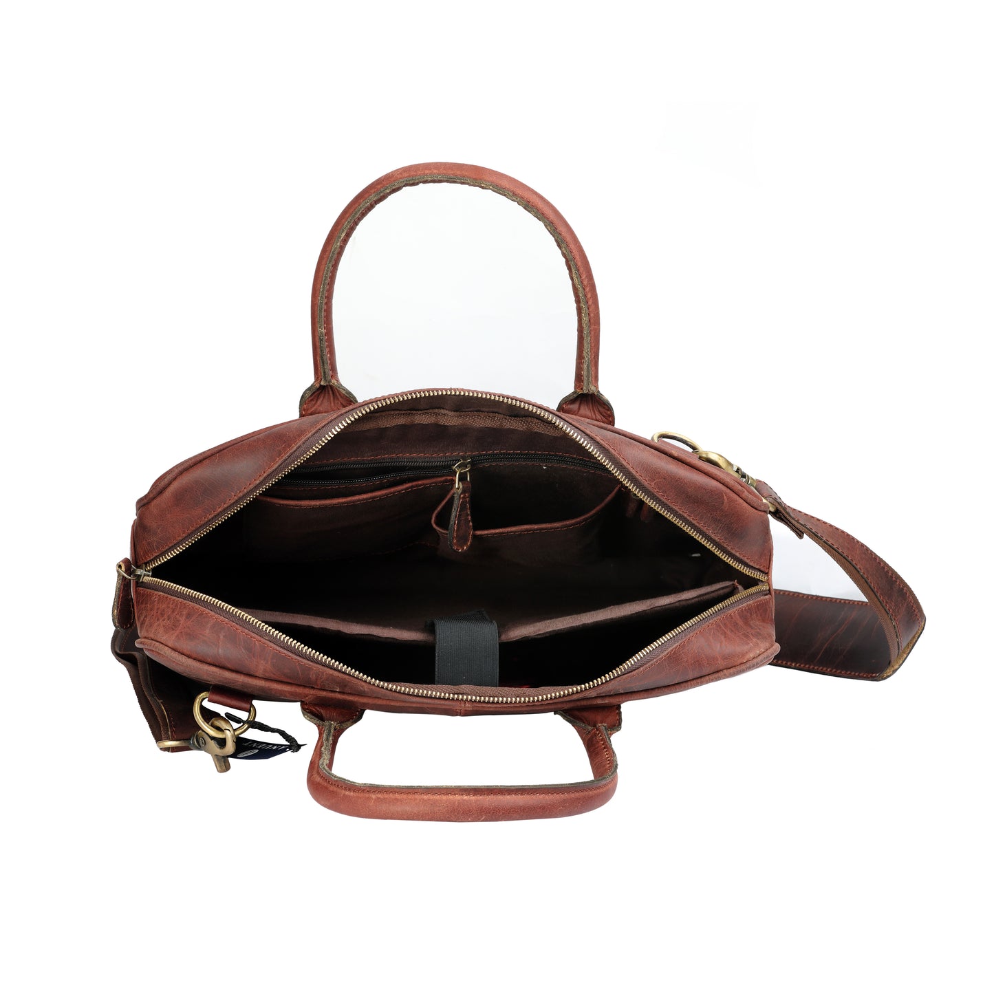 Handmade Buffalo Leather Briefcase Laptop Bag.