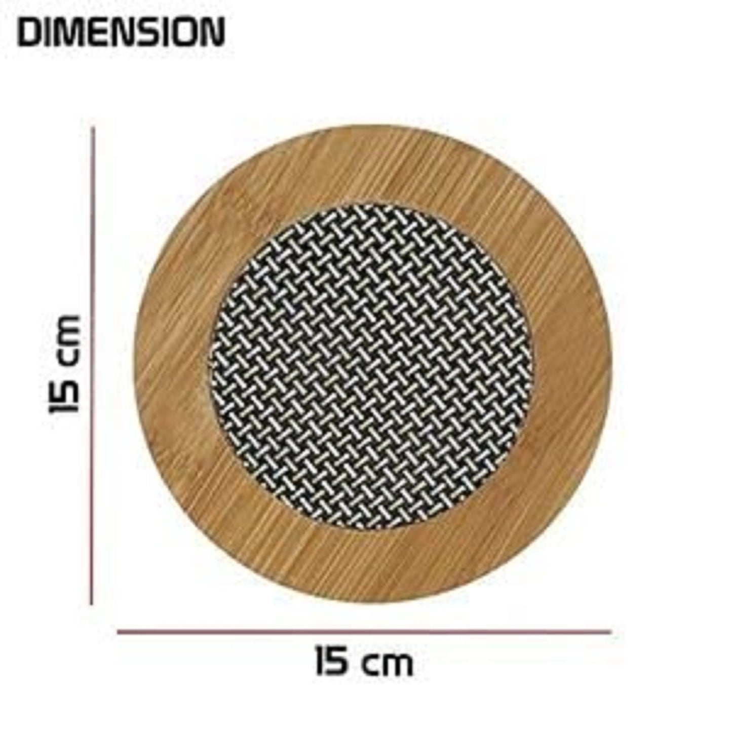 Round Wooden Utensil Pot Rest Pad Counter-Top (2pc)