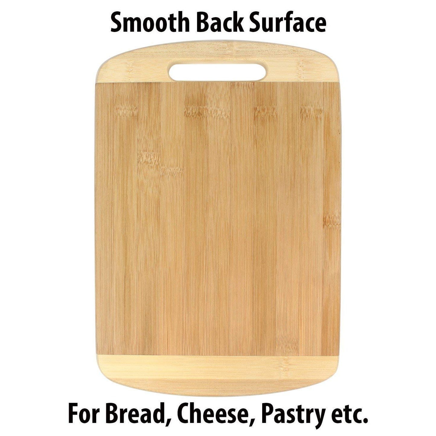 Natural Bamboo Wood Chopping Cutting Board for Kitchen (Medium 36x26)