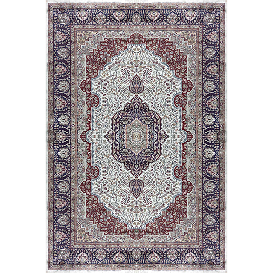 6×9 Feet Handmade Carpet Royal White Hand Knotted Persian