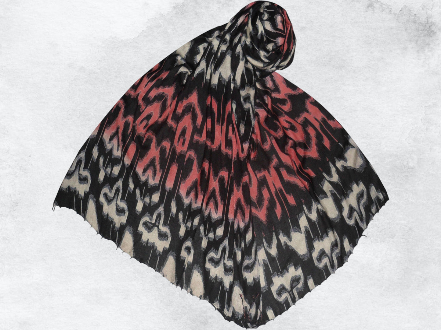 Screen Print Scarf - Coral