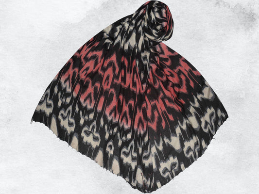 Screen Print Scarf - Coral