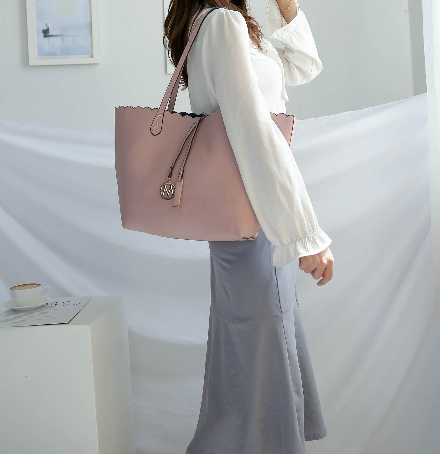 MKF  Amahia Reversible Shopper Tote Bag with Crossbody Pouch by Mia K