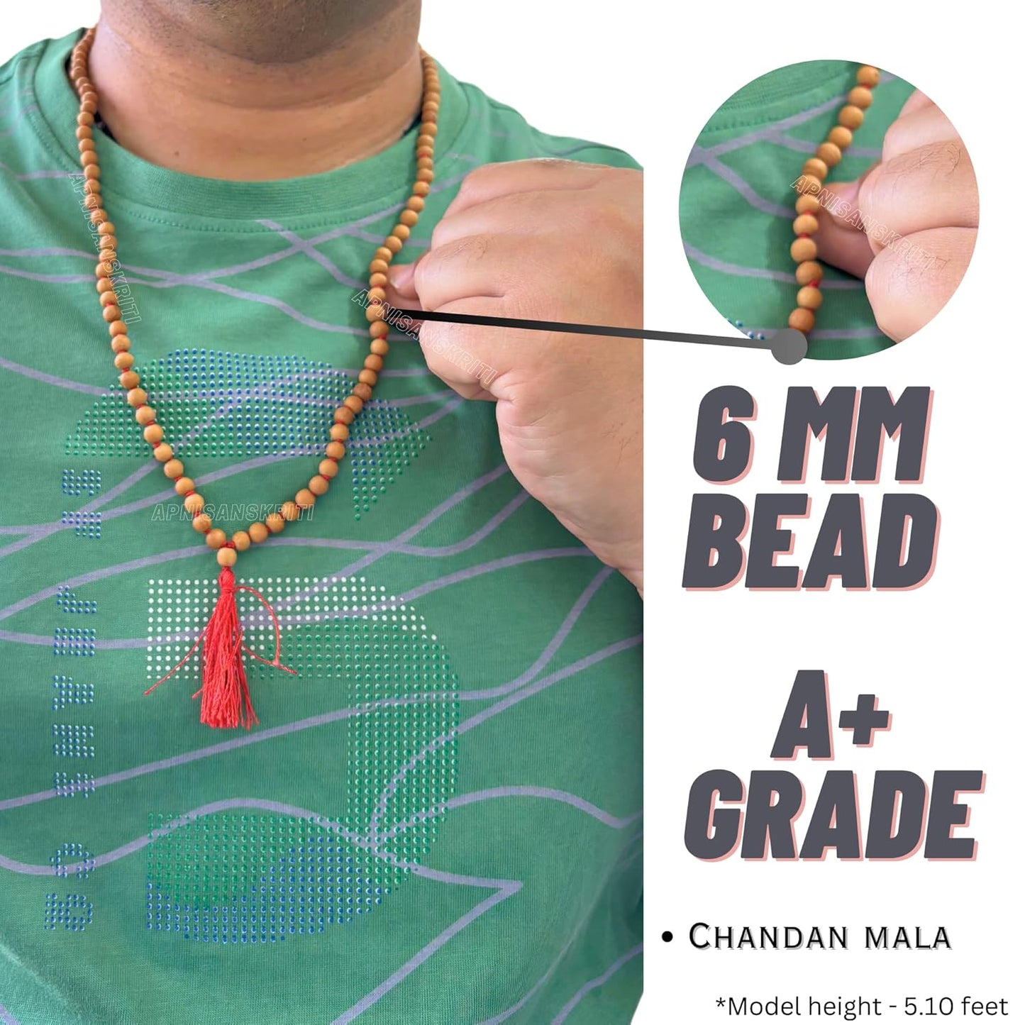 PRG Handcrafted Fragrant Sandalwood JaapMala For Pooja Chanting