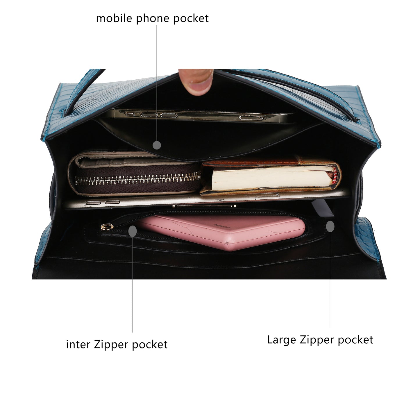 MKF Collection Naomi Vegan Crocodile Leather Satchel Bag by Mia K