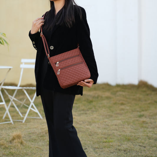 Lainey Solid Quilted Cotton Women Crossbody