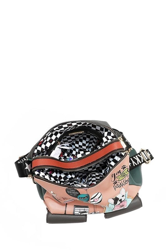 Nicole Lee USA Multifunction Adjustable Strap Eco-Leather Backpack