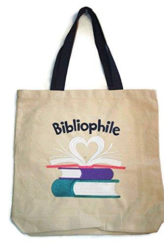 Custom embroidered 22" [Bibliophile] HeavyDuty Canvas Tote/Beach Bag