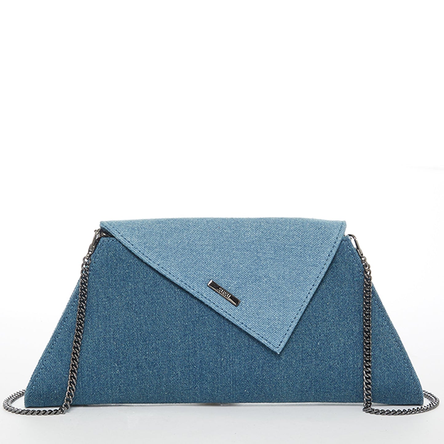 SUSU Denim Clutch Bag Two Tone Crossbody Evening Purse Unique Women's