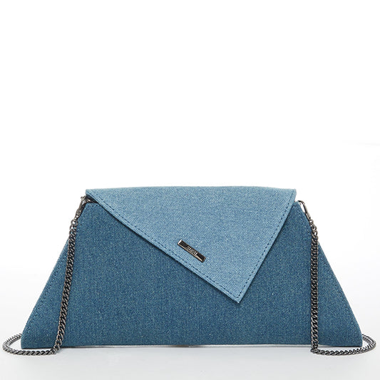 SUSU Denim Clutch Bag Two Tone Crossbody Evening Purse Unique Women's