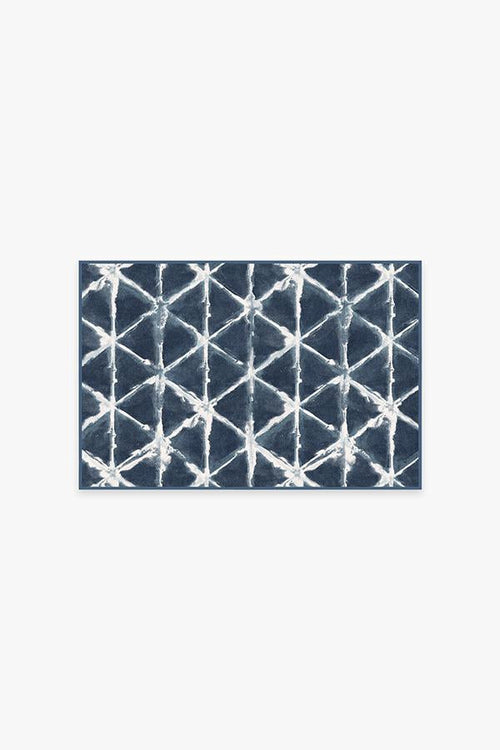 Diamond Shibori Navy Tufted Rug