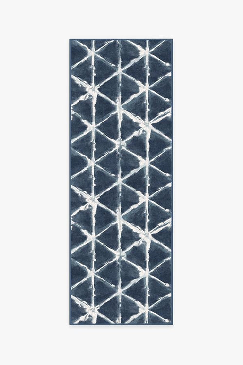 Diamond Shibori Navy Tufted Rug