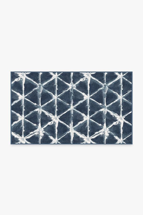 Diamond Shibori Navy Tufted Rug