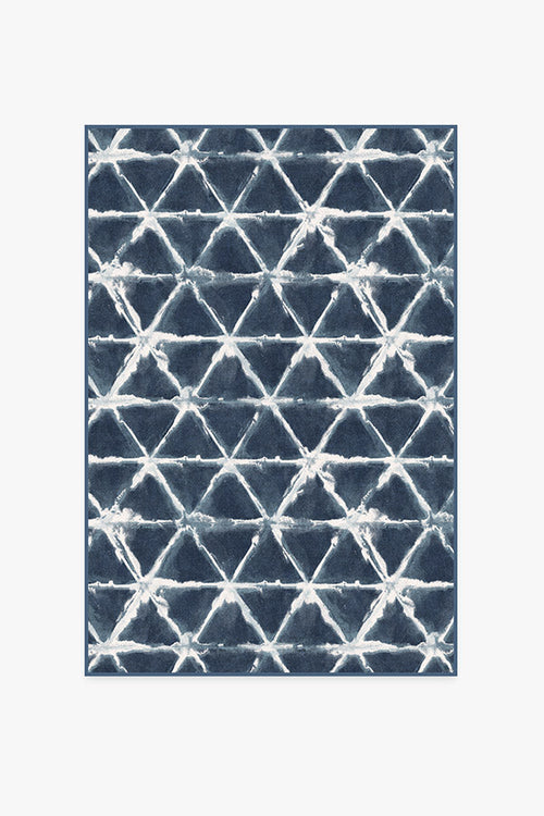 Diamond Shibori Navy Tufted Rug