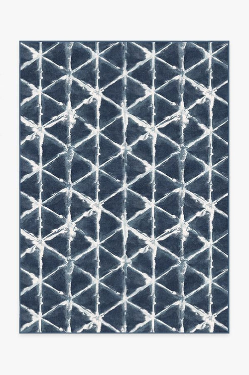 Diamond Shibori Navy Tufted Rug