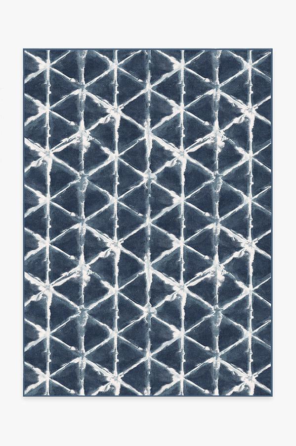 Diamond Shibori Navy Tufted Rug
