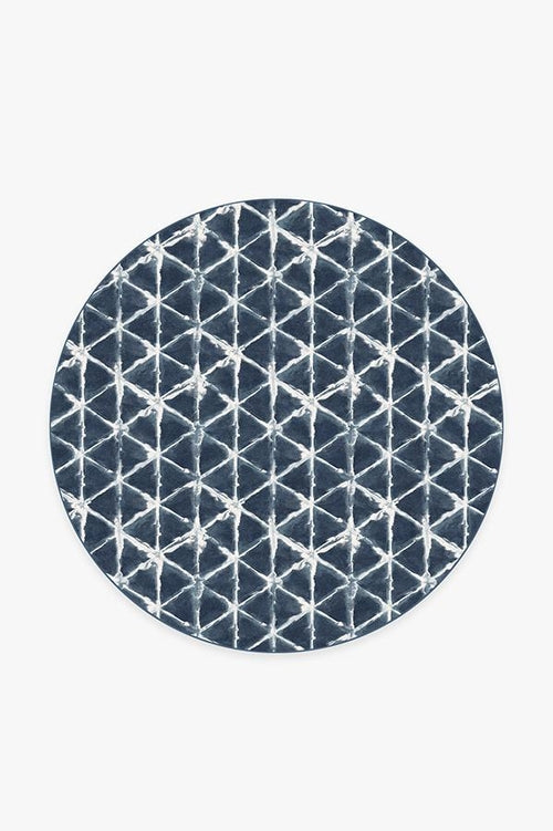 Diamond Shibori Navy Tufted Rug
