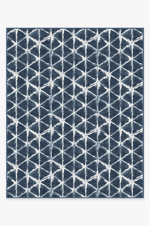 Diamond Shibori Navy Tufted Rug
