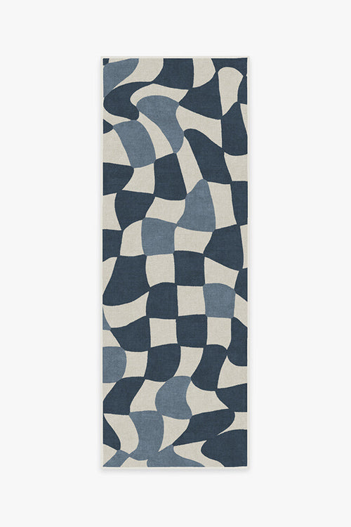 Faye Ivory & Blue Tufted Rug