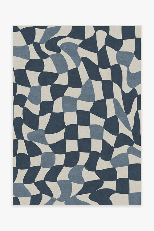 Faye Ivory & Blue Rug