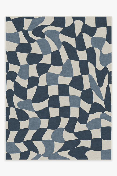 Faye Ivory & Blue Rug