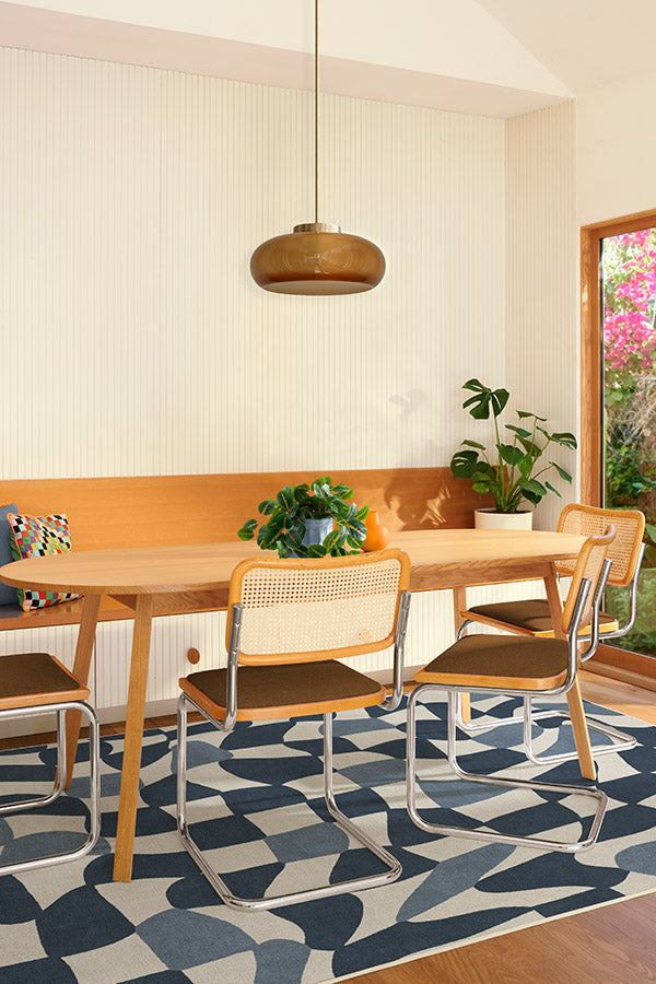 Faye Ivory & Blue Tufted Rug