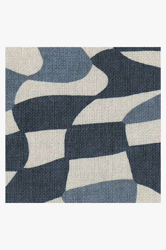 Faye Ivory & Blue Tufted Rug