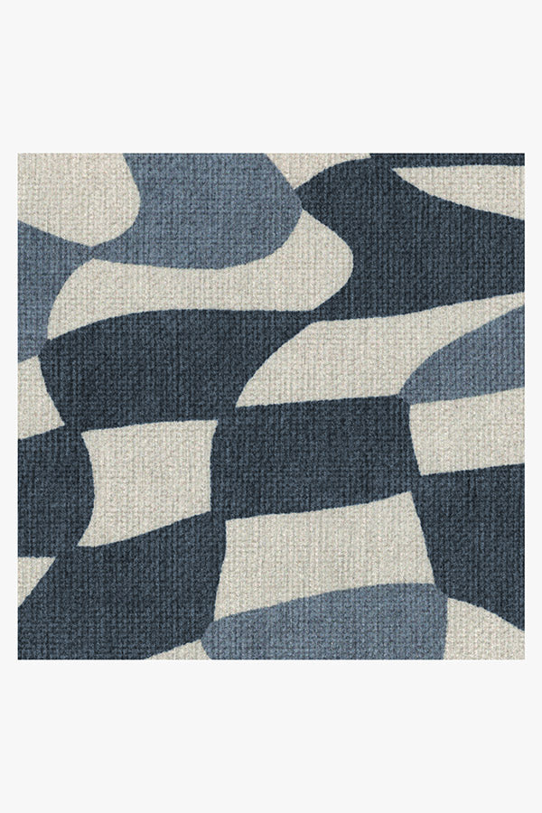 Faye Ivory & Blue Rug