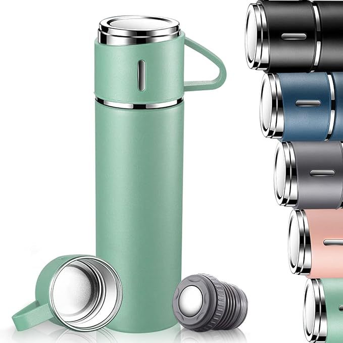 Stainless Steel Vaccum Flask Bottle with 3 Cups Insulated Mug with