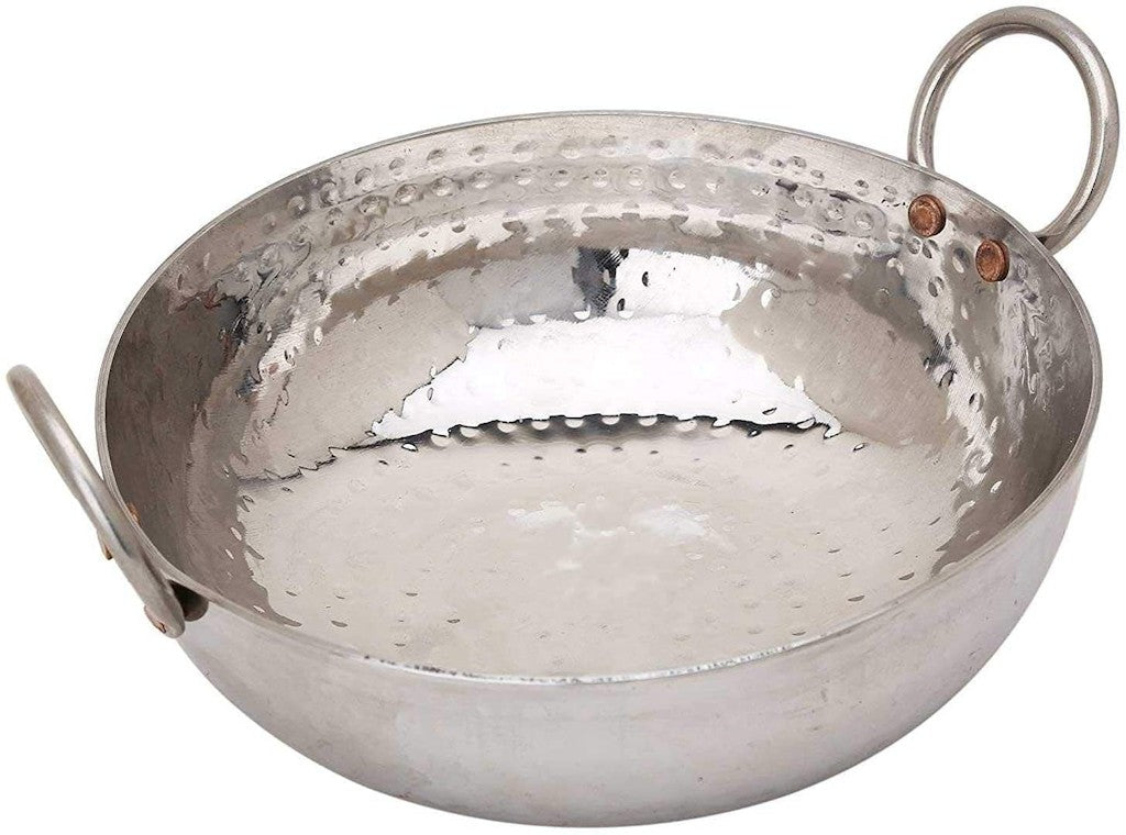 Stainless Steel Kadhai For Cooking(2500 ML) Size 30X30 CM  Color
