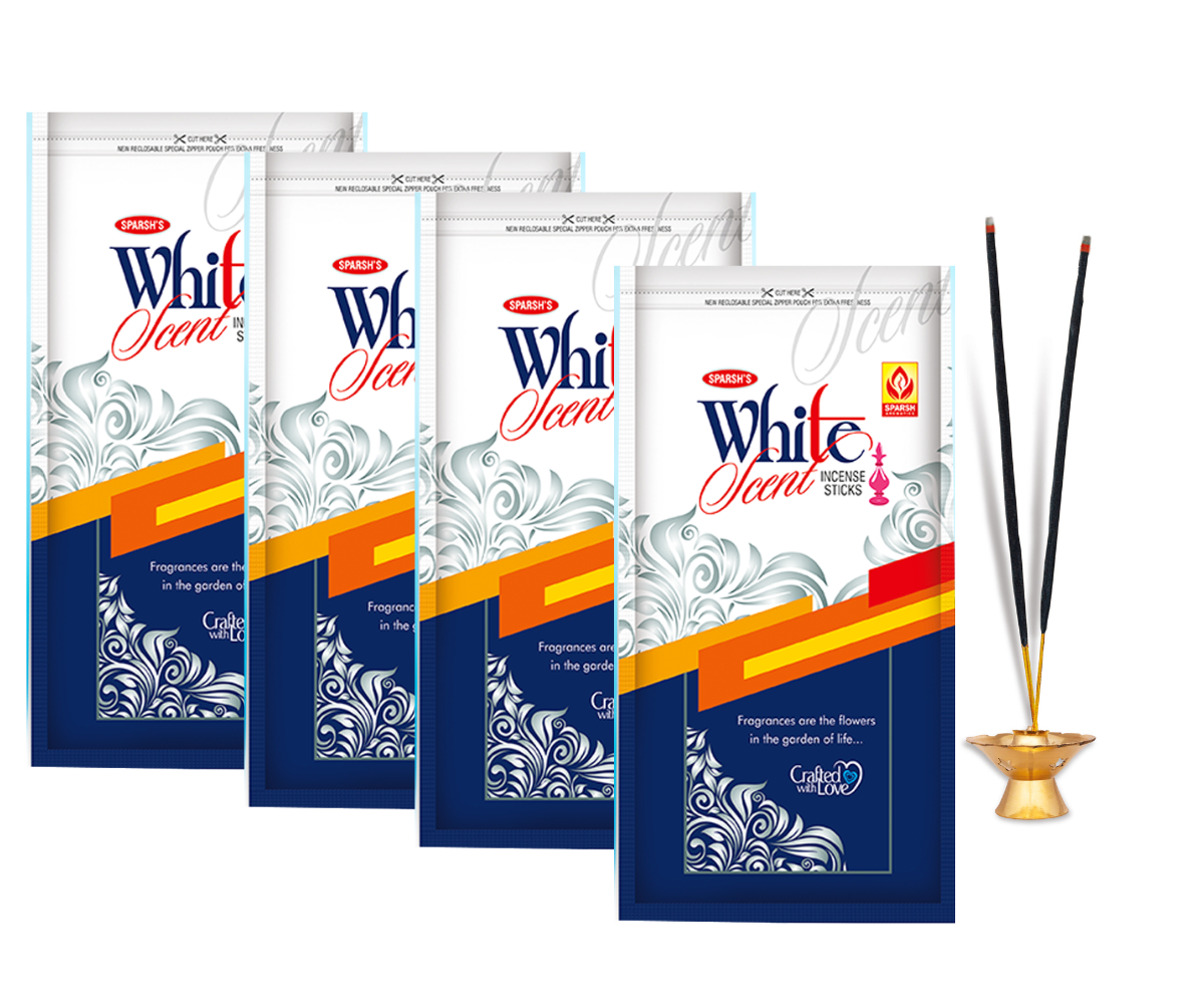 SPARSH AROMATICS White Scent Agarbatti | Long-Lasting White Scent