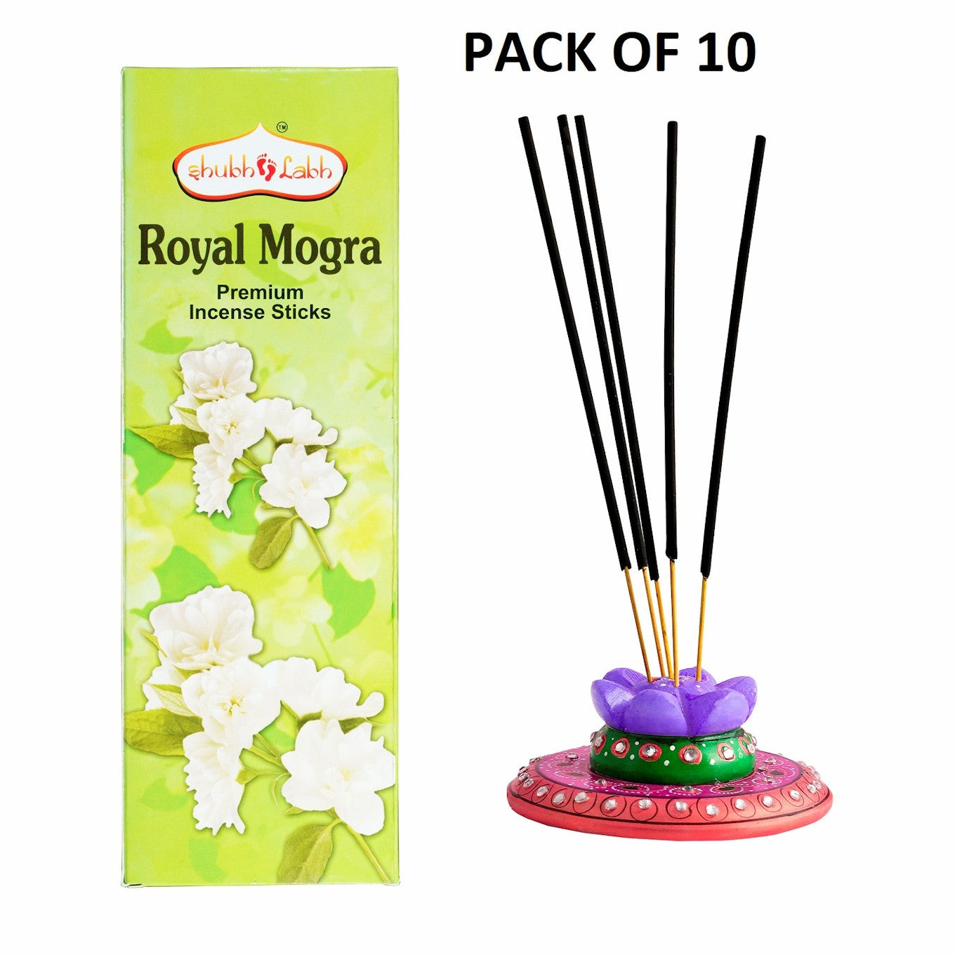 SHUBH LABH Royal Mogra incense Stick Pack of 10