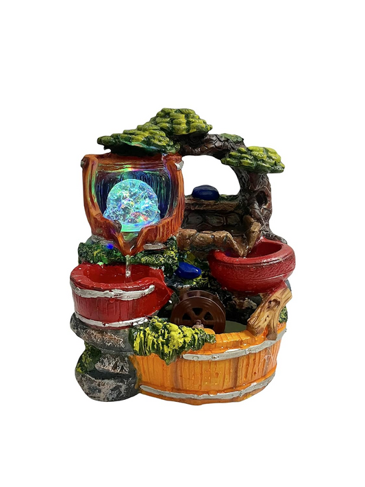 Beautiful Matka Design Showpiece Water Fountains with Led Lights