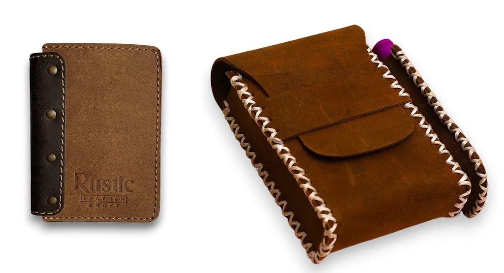Leather Wallet for Men's Bifold Stylish Compact Brown Wallet Card