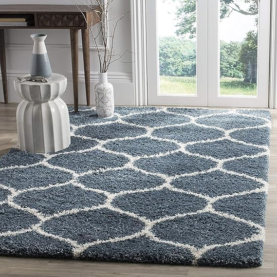 Super Ultra Soft 3D Handcrafted Anti Skid Silk Touch Carpet-LIGHT BLUE