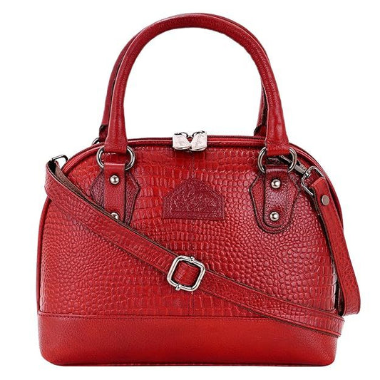 A.E Elegant Red Leather Hand & Sling Bag for Girls and Women |