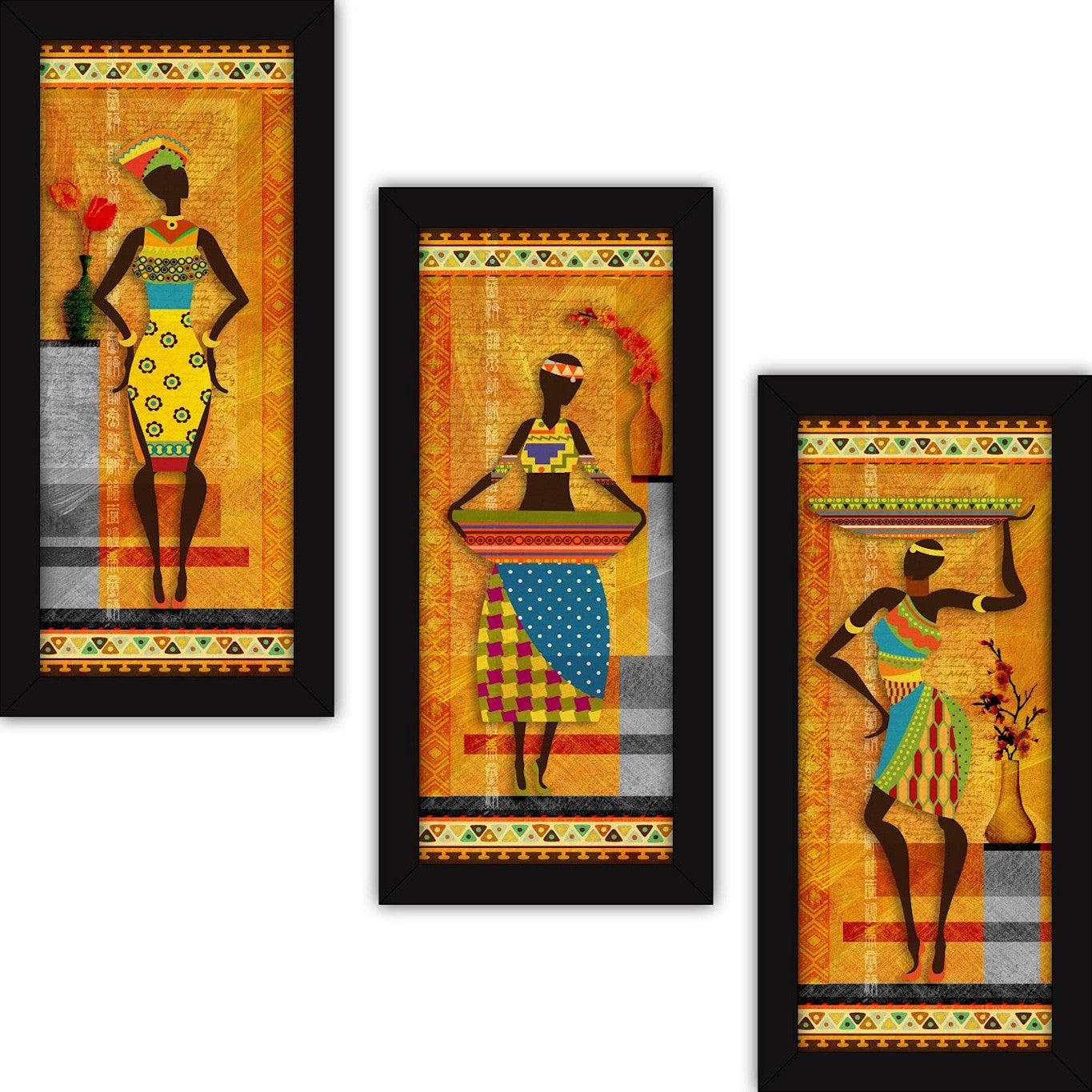 Abstract Paintings for Home Living Room Bedroom and Office Set of 3