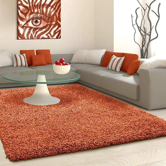 Microfiber Premium Modern Design Carpet Rug for Home-ORANGE