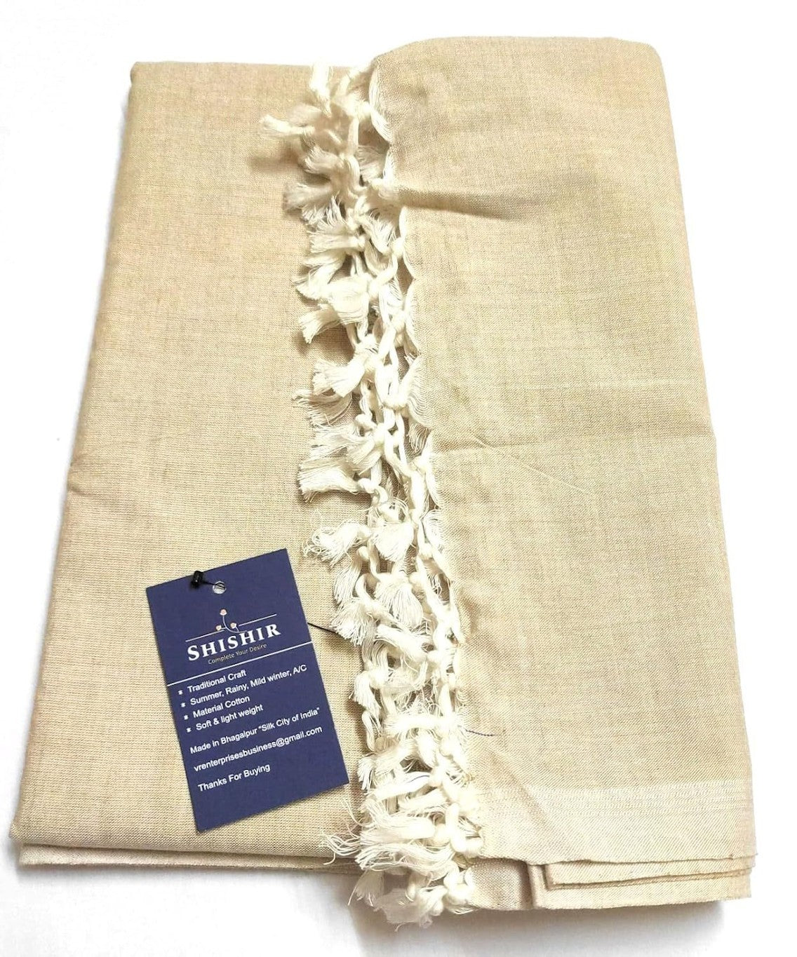 SHISHIR Handloom Bhagalpuri Cotton Blanket 250TC