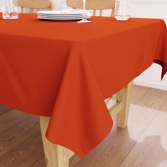 Dining Table Cover for 4 to 6 Seater (Size-140x180cm) (Color-ORANGE)