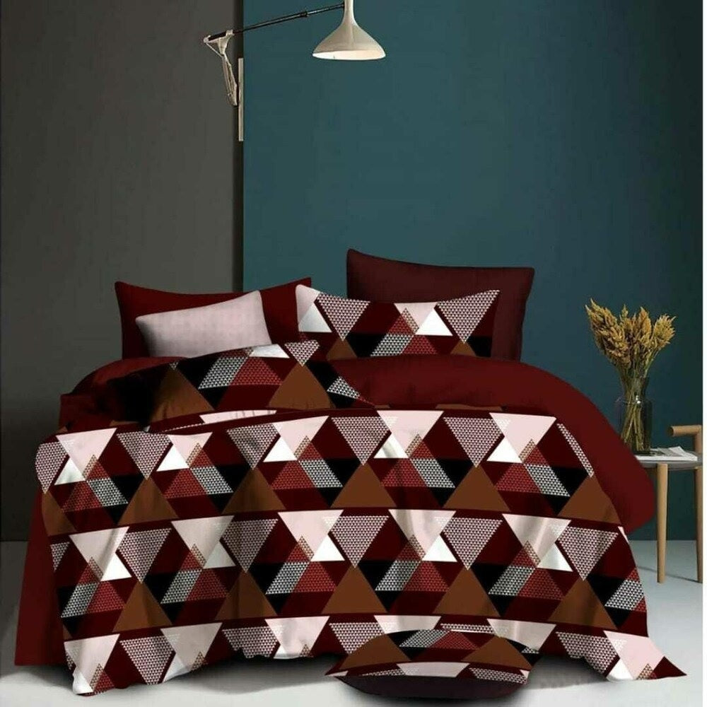 Cotton King Size Bedsheet with Pillow Cover Multicolor |RD-Callection