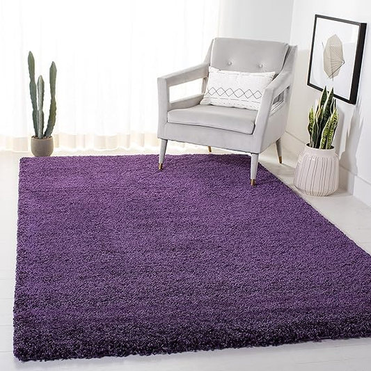 Solid Non-Shedding Living Room Bedroom Dining Room-PURPLE