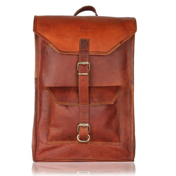 Leather Bagpack For Men&Women