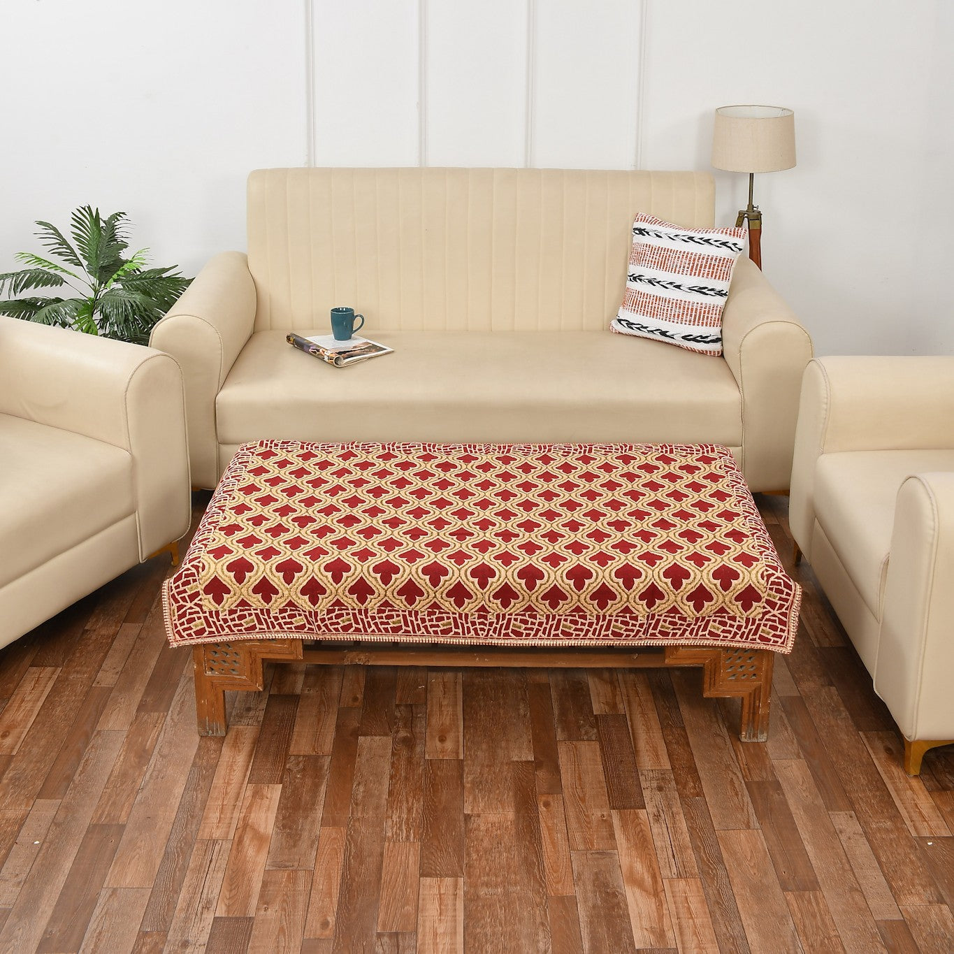 Beautiful Design Chenille 4 Seater Center Table Cover