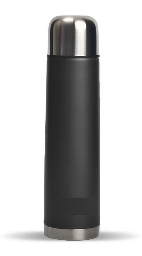 Grey Stainless Steel Double Wall Vacuum Water Bottle 350 ml