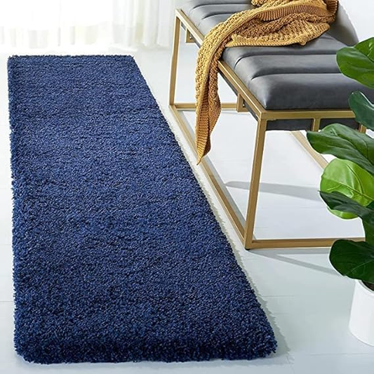 Shaggy Carpet For Bedroom-BLUE
