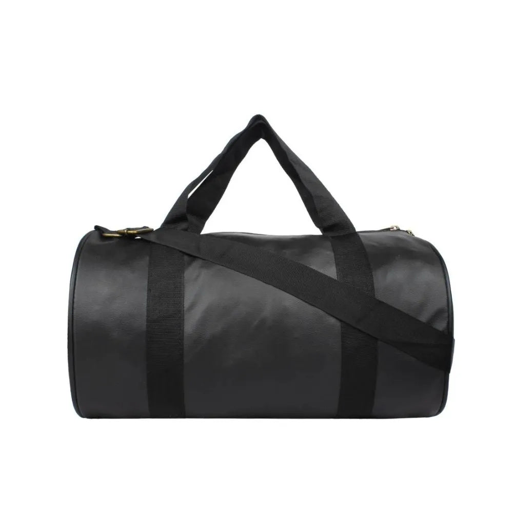 MOM�S TOOLS Men's and Women's Leather Gym Duffel Bag, Black