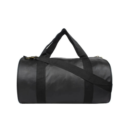 MOM�S TOOLS Men's and Women's Leather Gym Duffel Bag, Black