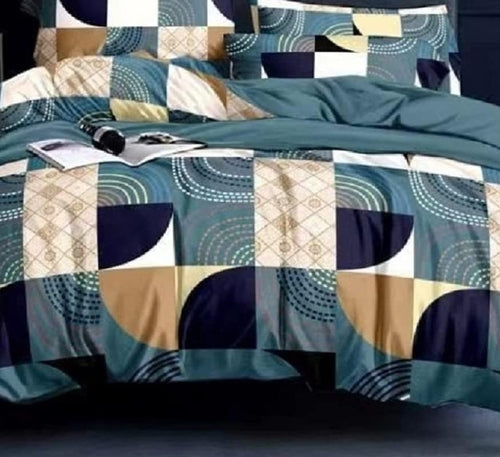 Glace Cotton Ultra Super Soft Prnited Designer Bedsheet- One Double